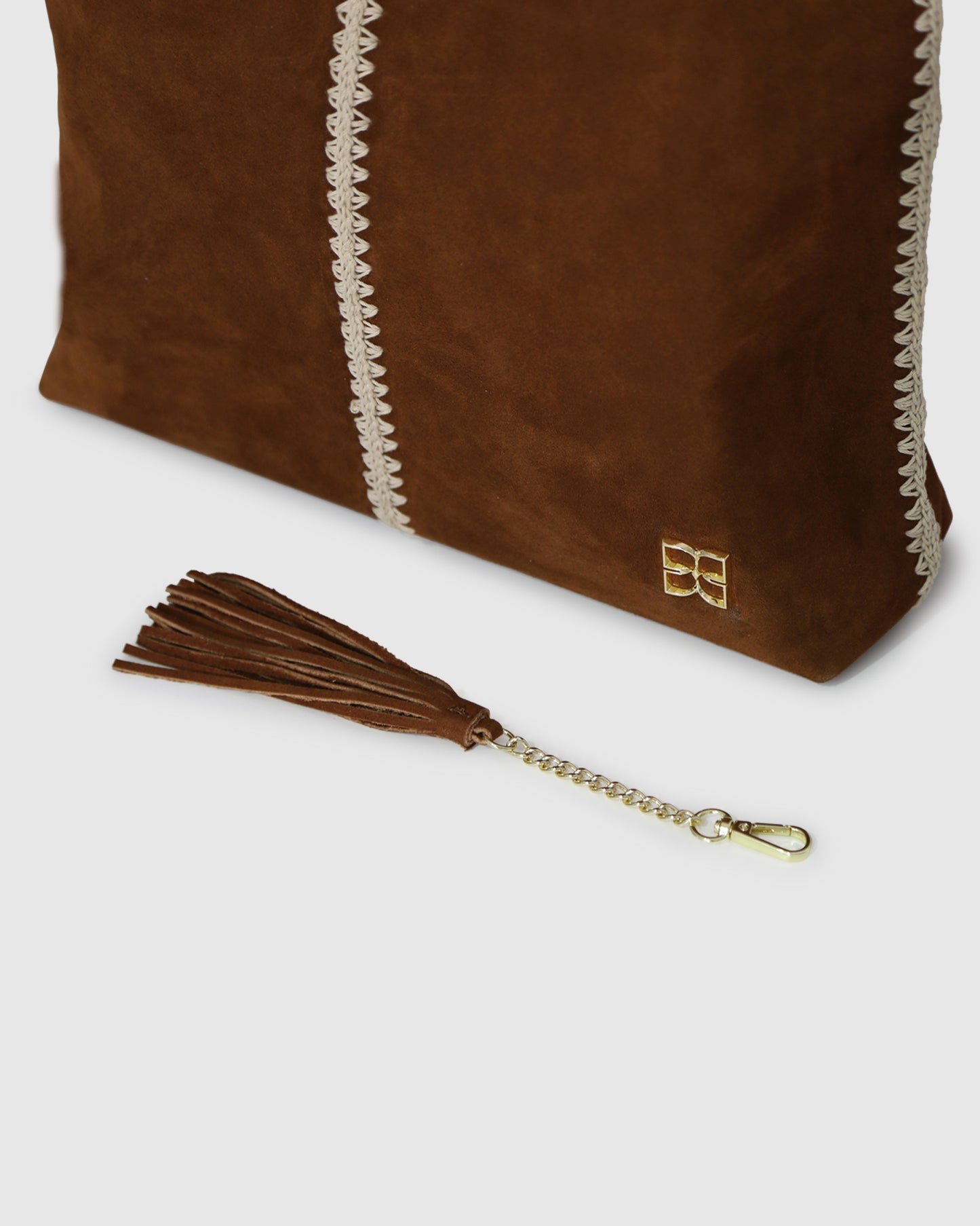 Back To Friends Suede Shopper - Tan