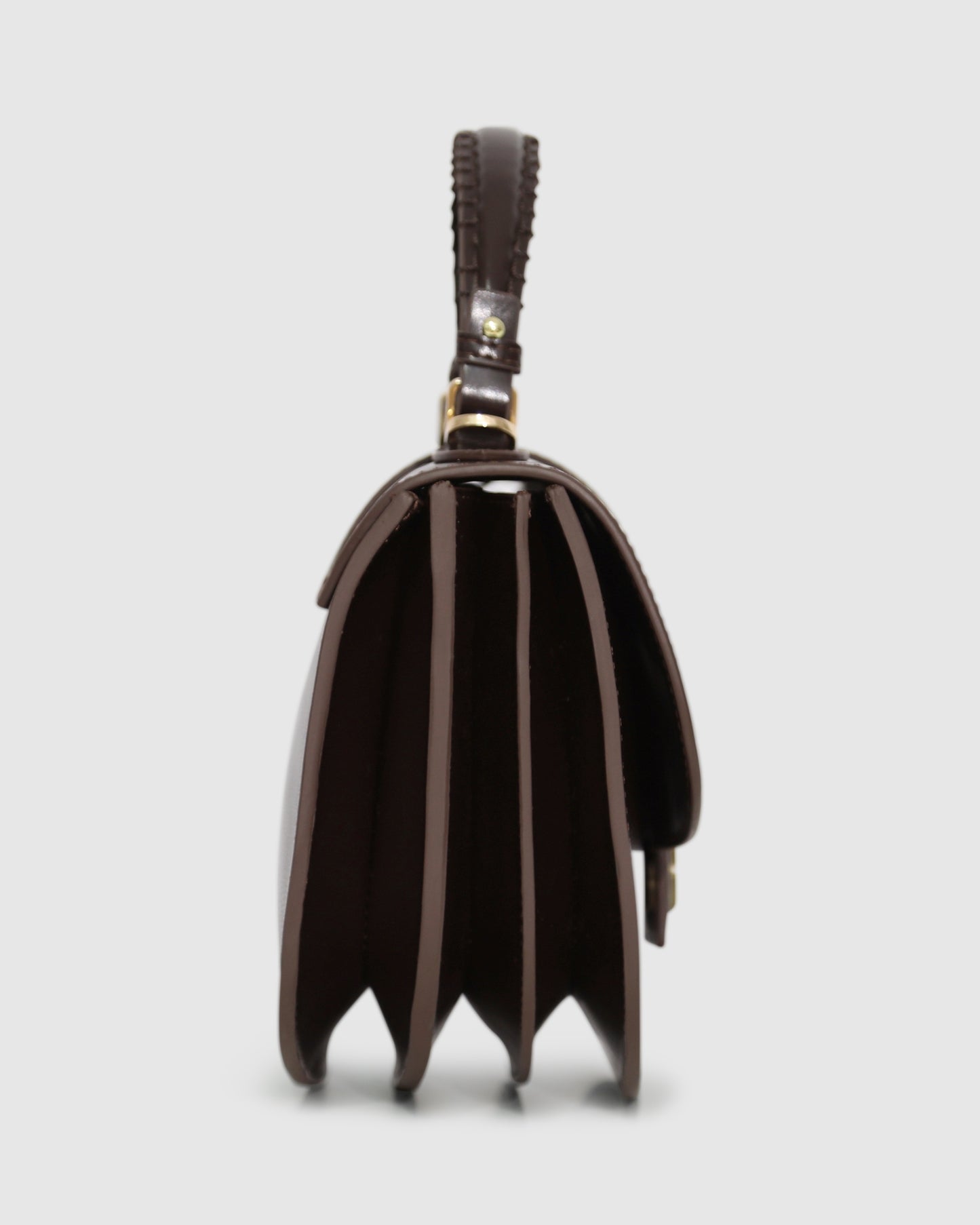 Shy Boy Top Handle Folio Bag - Chocolate