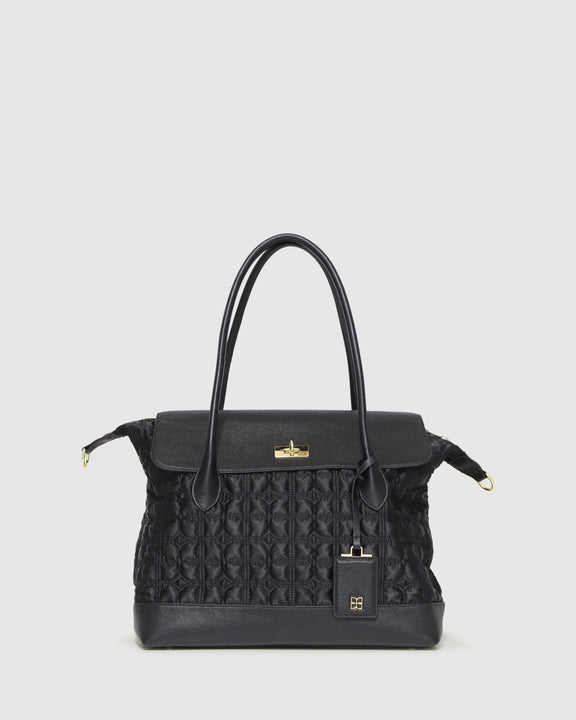 Just Add Sugar Quilted Bag - Black