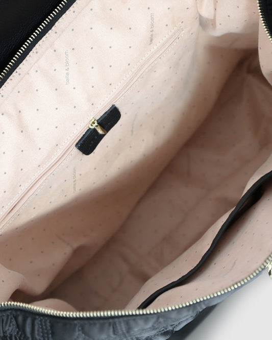 Just Add Sugar Quilted Bag - Black
