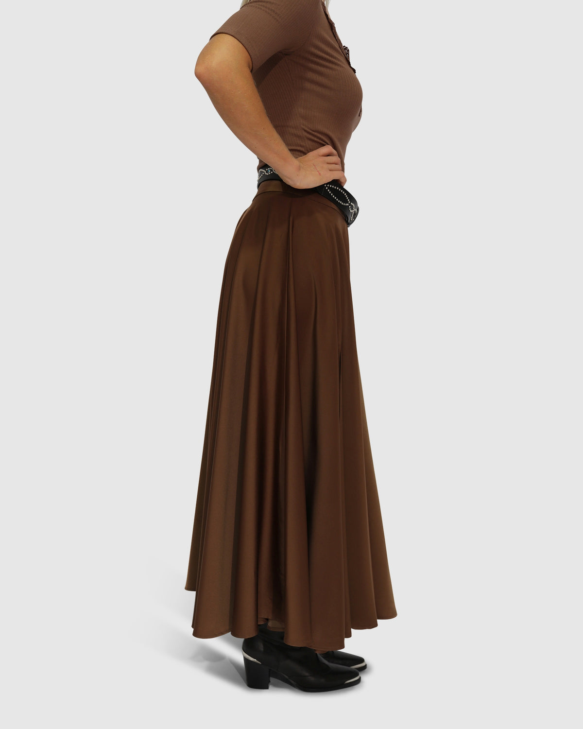 Move with Me Maxi Skirt - Chocolate