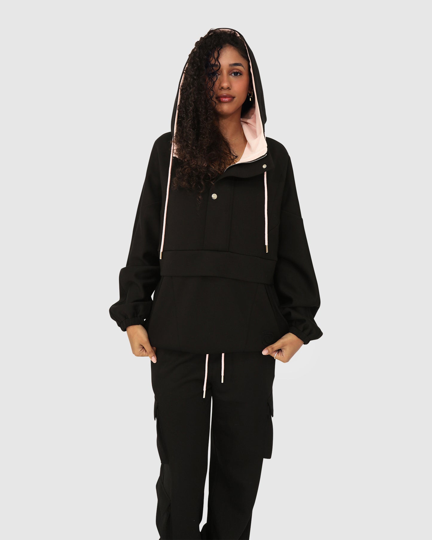 Best Of Me Panelled Hoodie - Black
