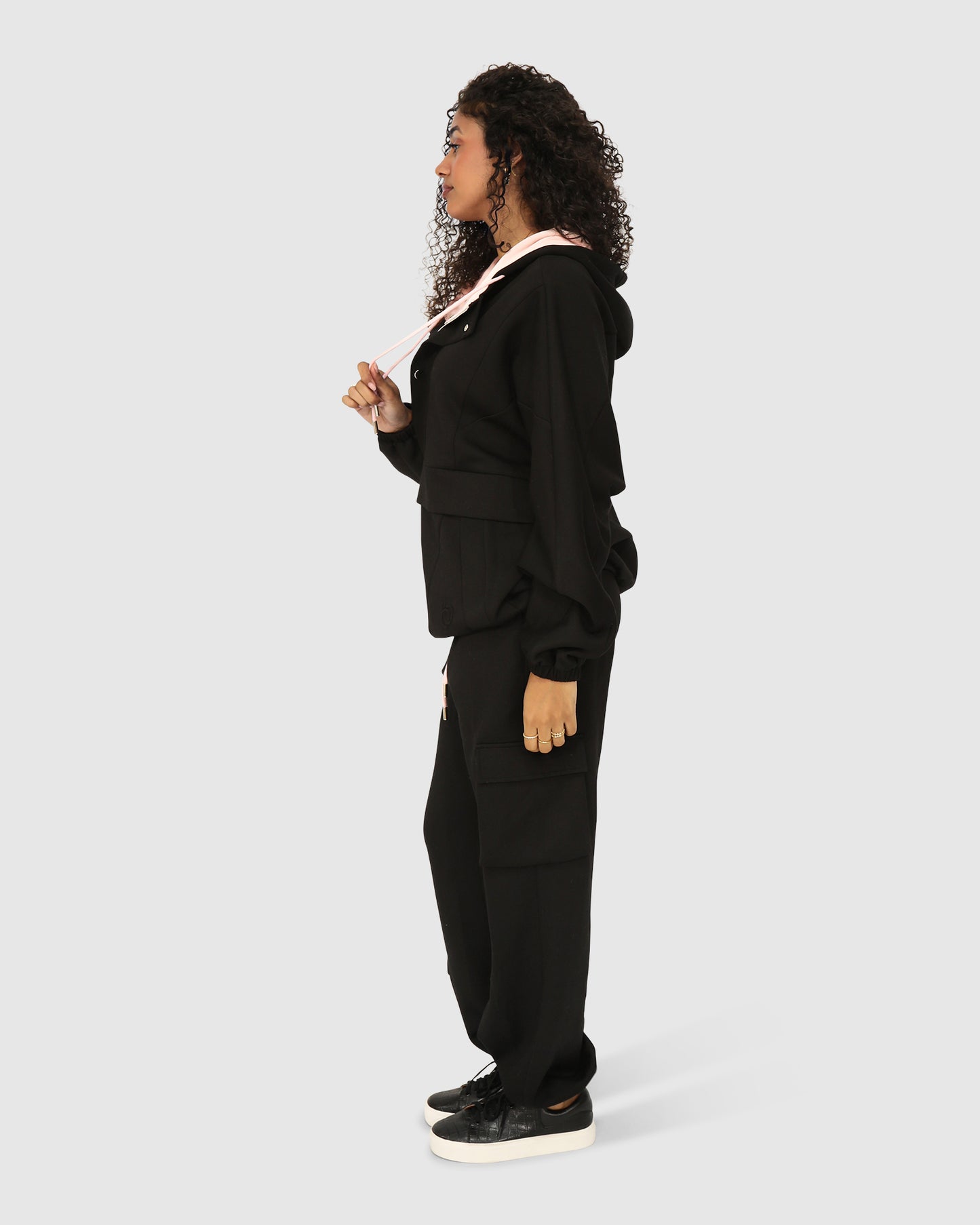 Best Of Me Panelled Hoodie - Black