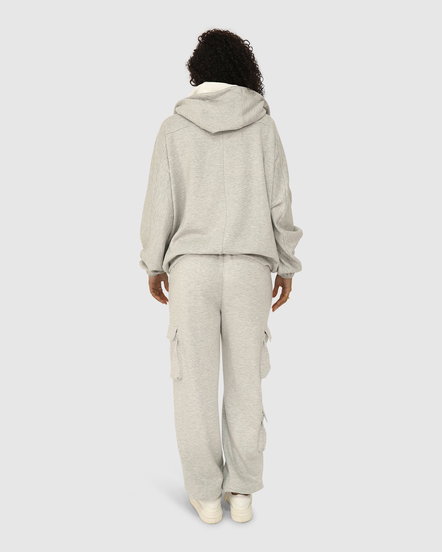 Best Of Me Panelled Hoodie - Grey Marle