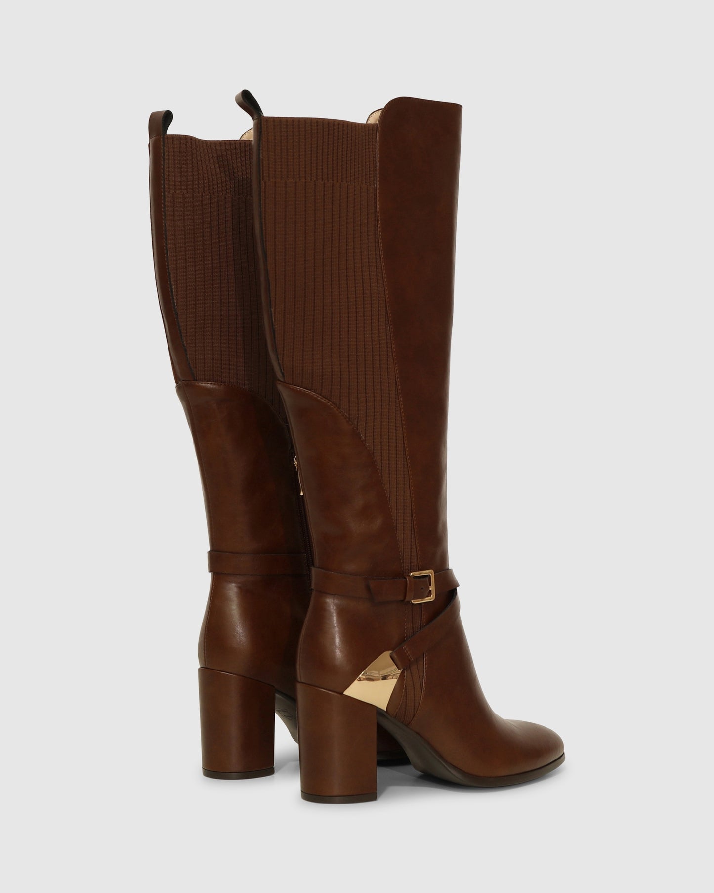 Breton Knee High Boot - Brown