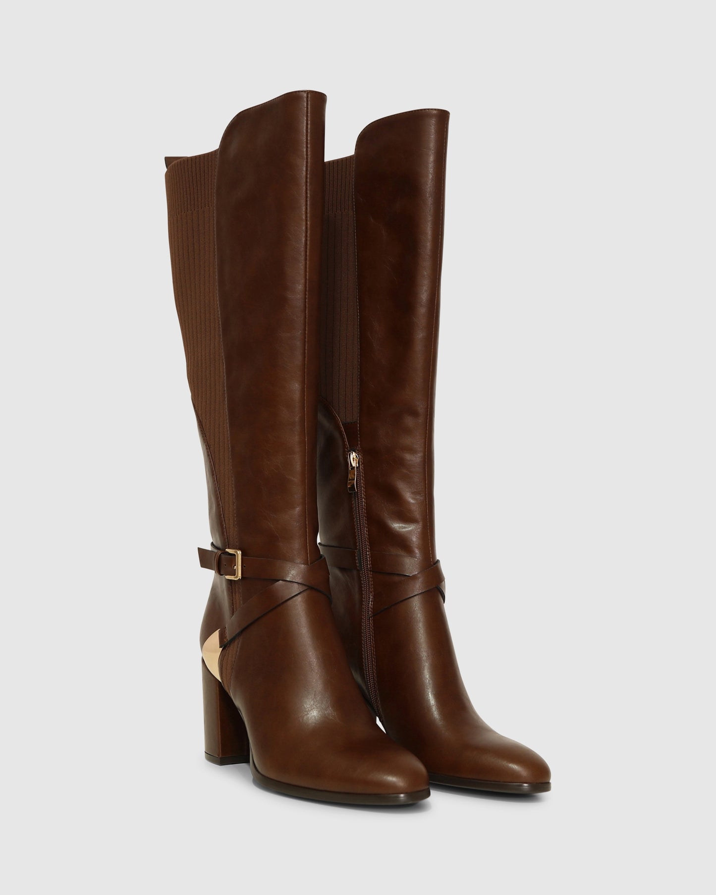 Breton Knee High Boot - Brown