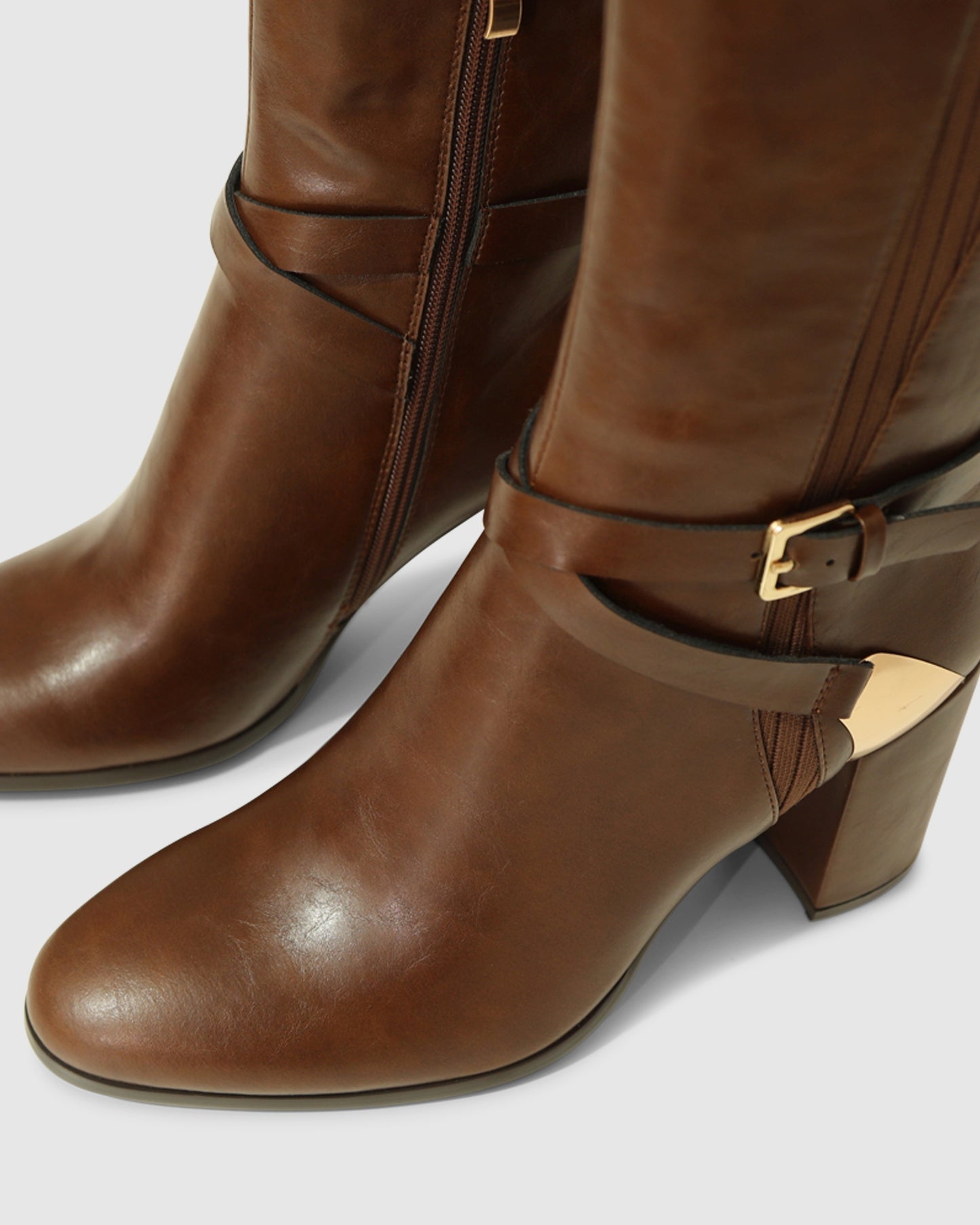 Breton Knee High Boot - Brown