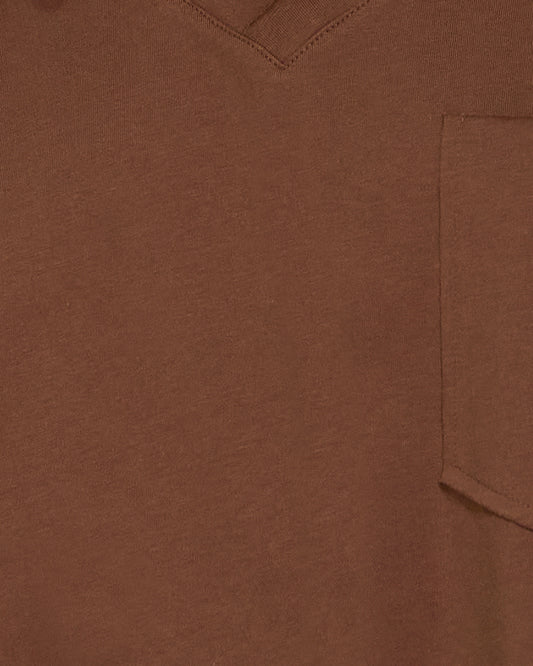 Chocolate Brave Soul Oversized T-Shirt with V-neckline - alternate view