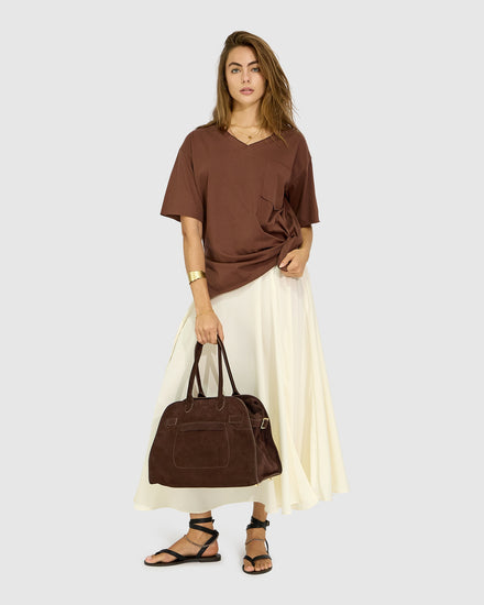Brave Soul Oversized T-Shirt - Chocolate