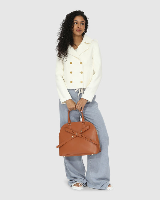 Back in Time Military Peacoat - Cream