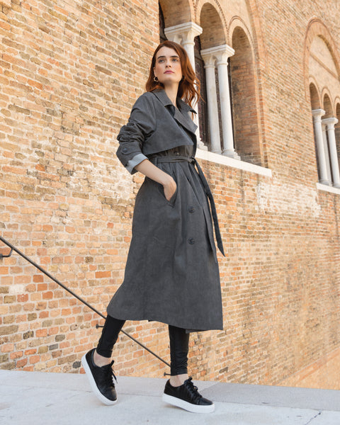 Wide belt Trench coat – L'AUBE BLANC
