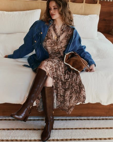 Breton Knee High Boot - Brown