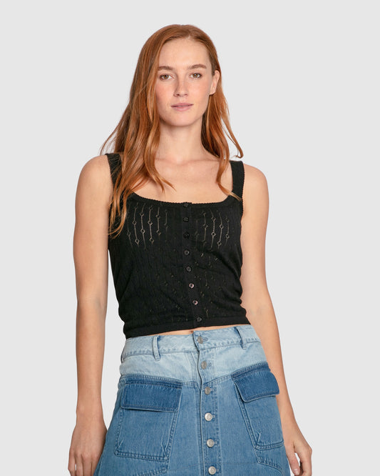 Cloudlight Cashmere Blend Tank - Black