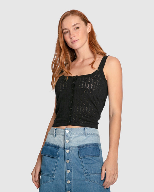Cloudlight Cashmere Blend Tank - Black