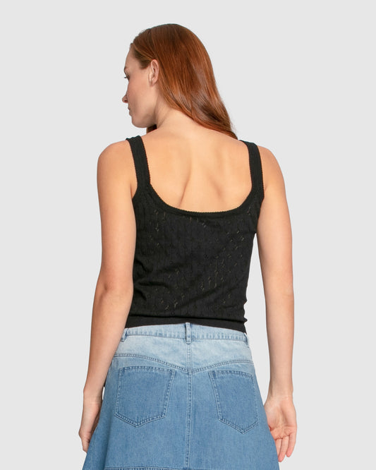 Cloudlight Cashmere Blend Tank - Black