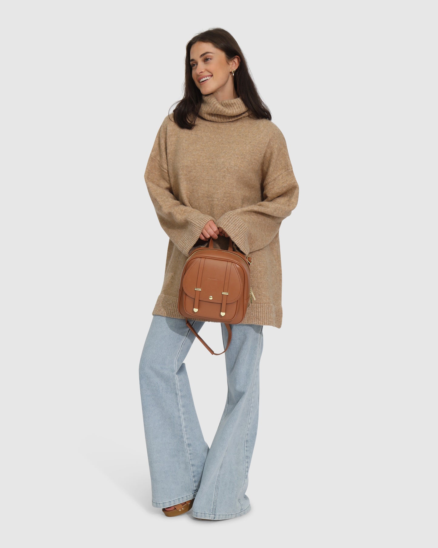Cuddle Me Oversized Tunic Sweater - Beige