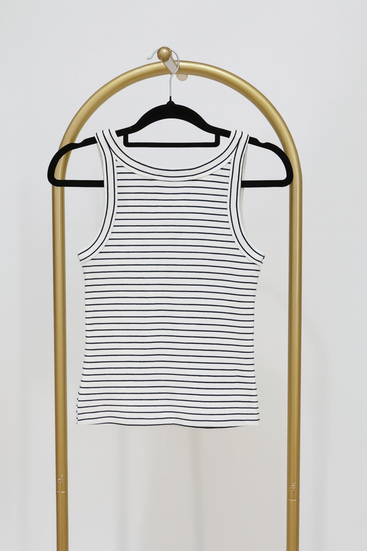 Striped Tank - White & Black
