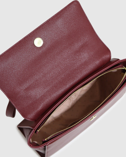 Duchess PU Bag - Burgundy