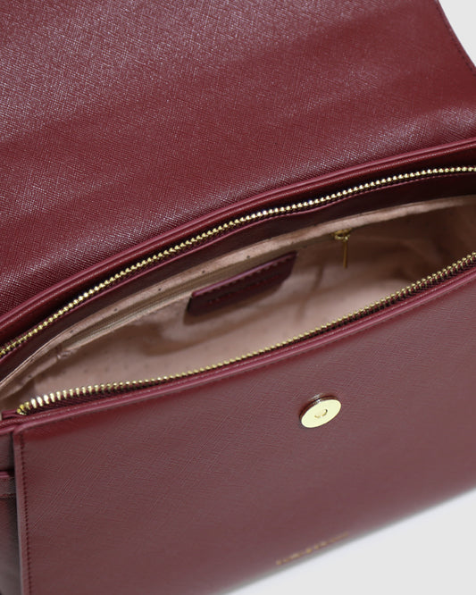Duchess PU Bag - Burgundy
