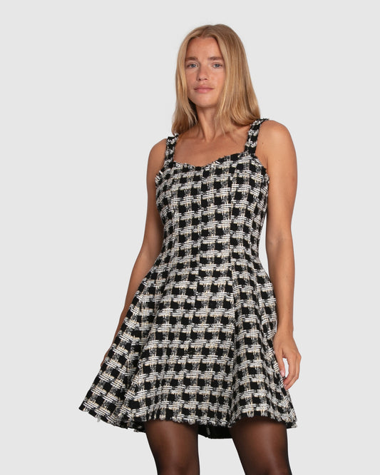 Die For You Mini Dress - Black/Grey