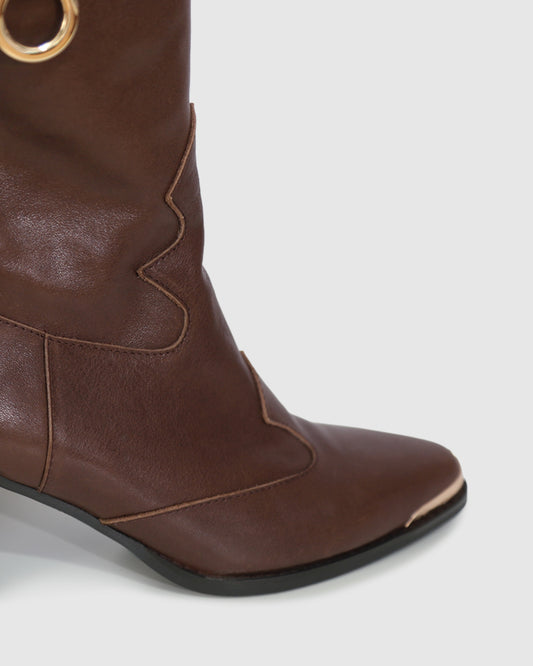 Dallas Western Boot - Chocolate