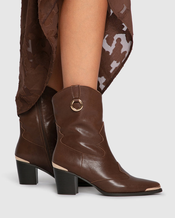 Dallas Western Boot - Chocolate