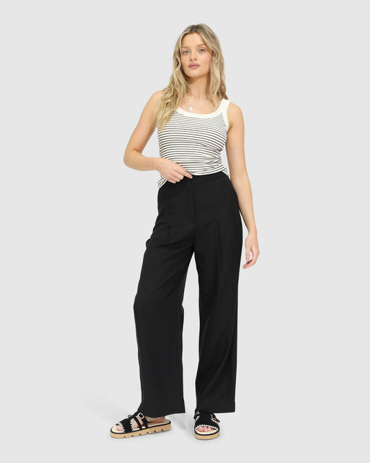 Delilah Wide Leg Pants - Black