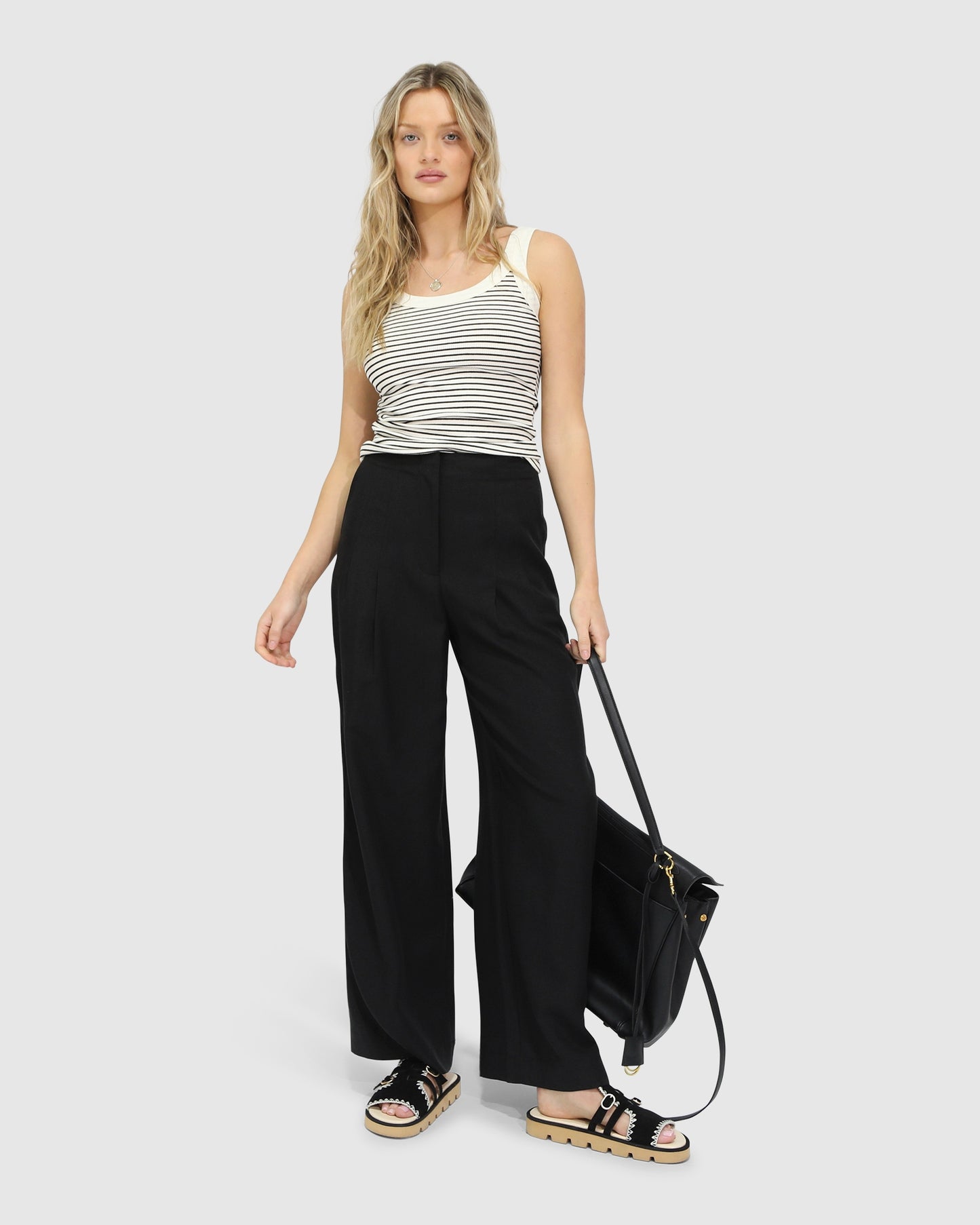 Delilah Wide Leg Pants - Black