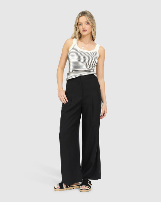 Delilah Wide Leg Pants - Black