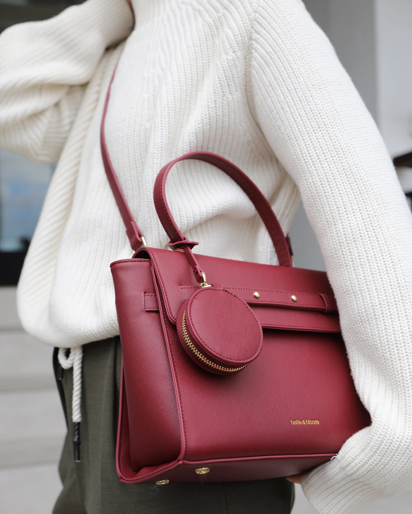 Duchess PU Bag - Burgundy