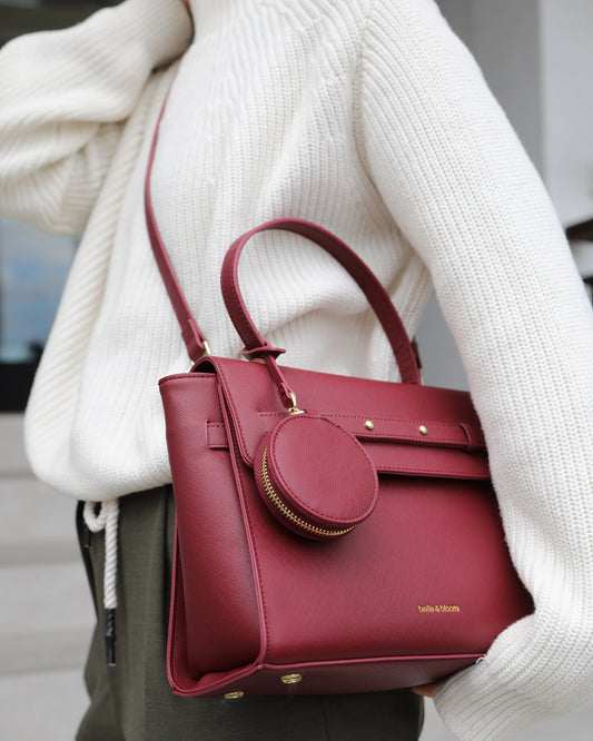 Duchess PU Bag - Burgundy