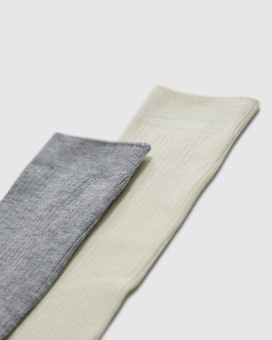 End Game 2 Pack Socks - Grey/Cream