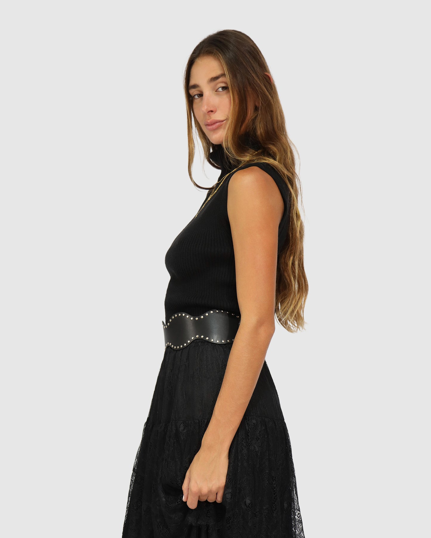 Equation Sleeveless Turtleneck Knit - Black