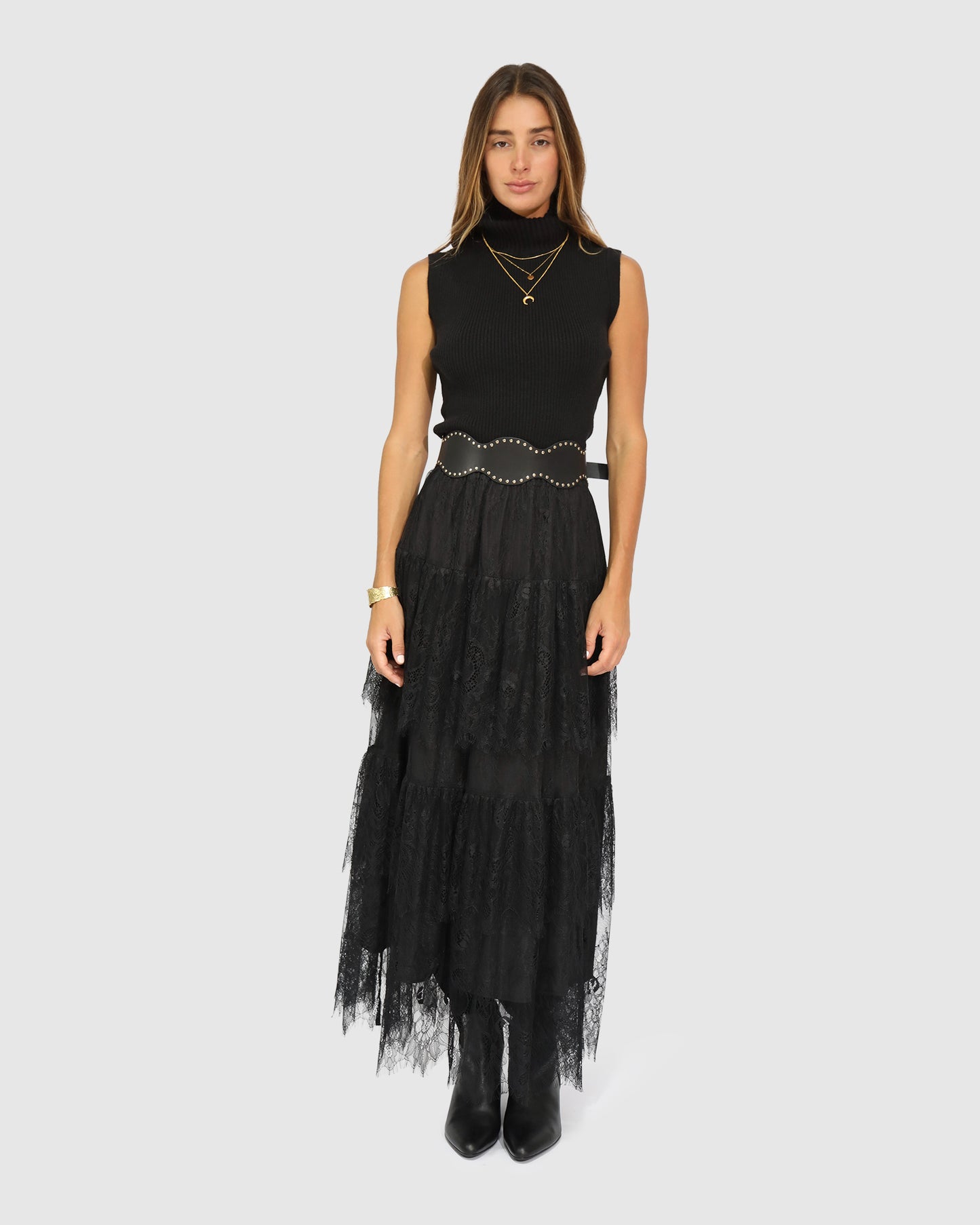Equation Sleeveless Turtleneck Knit - Black