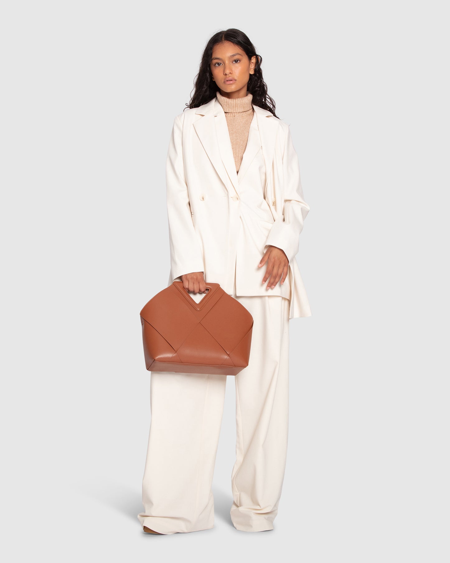 Equation Sleeveless Turtleneck Knit - Camel