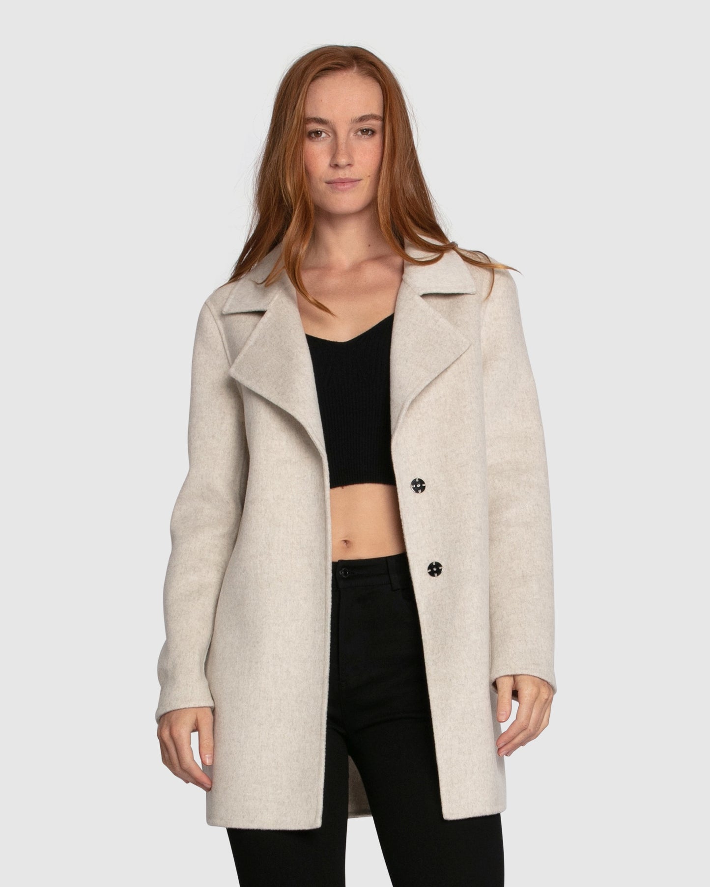 Ex-Boyfriend Wool Blend Oversized Jacket - Oat Marle