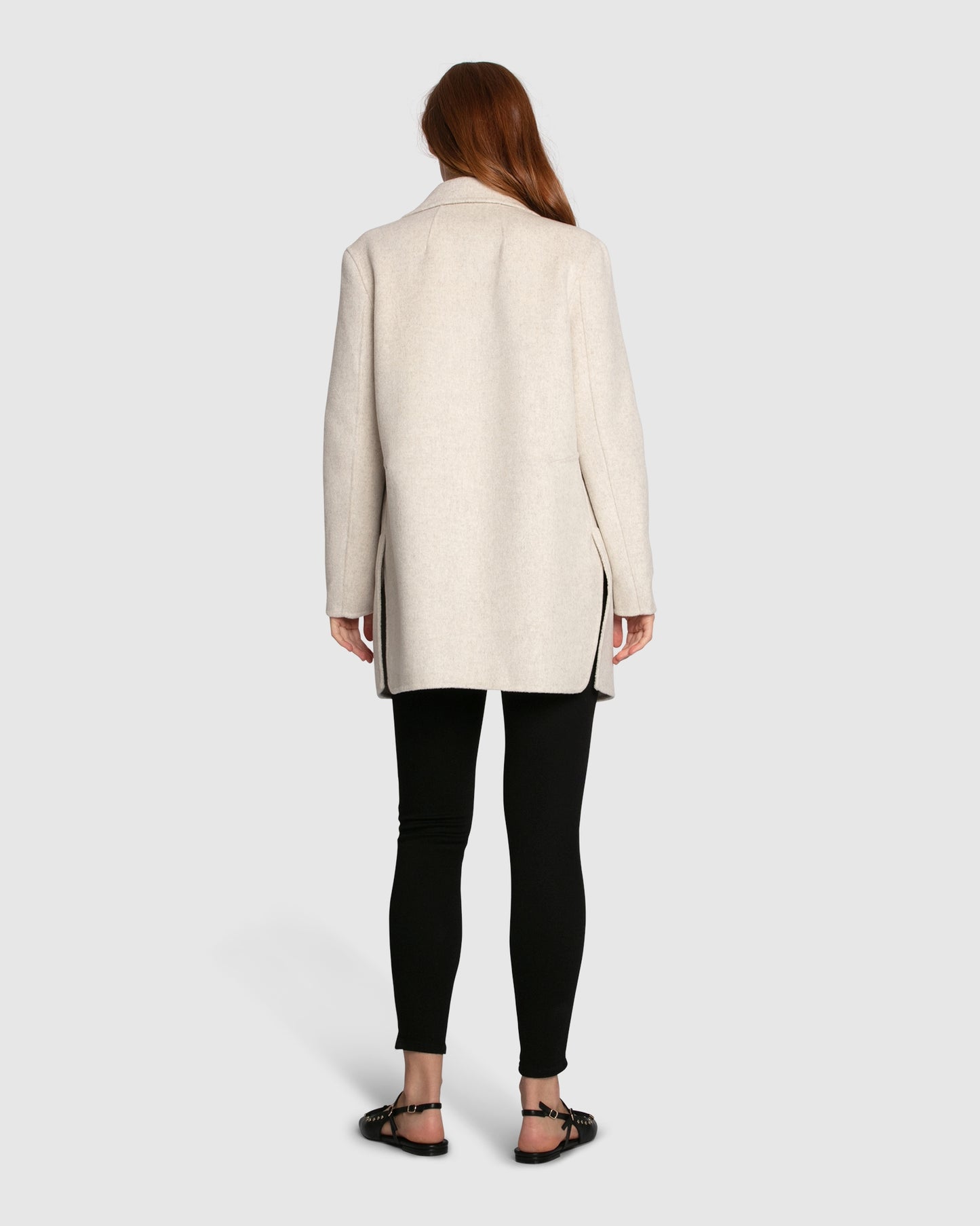 Ex-Boyfriend Wool Blend Oversized Jacket - Oat Marle