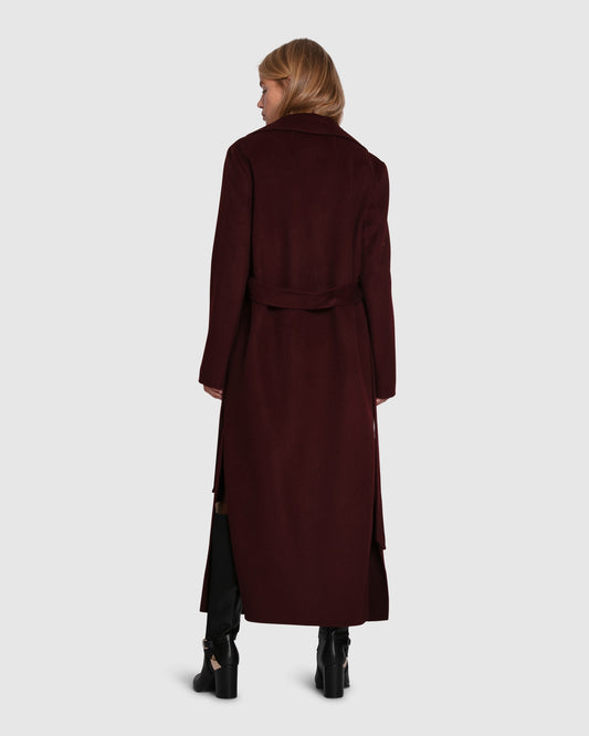 Ex-Boyfriend Maxi Coat - Burgundy