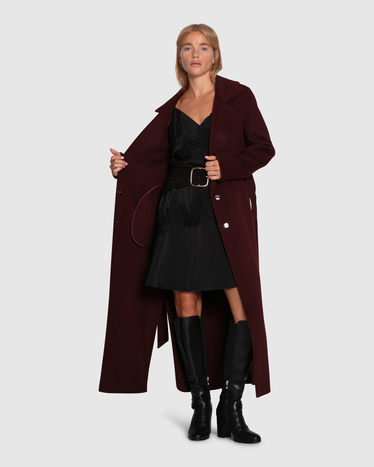 Ex-Boyfriend Maxi Coat - Burgundy