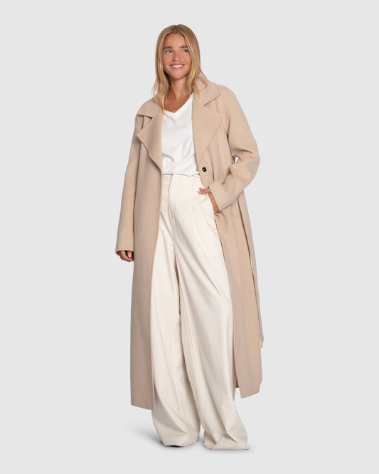 Ex-Boyfriend Maxi Coat - Pale Oat