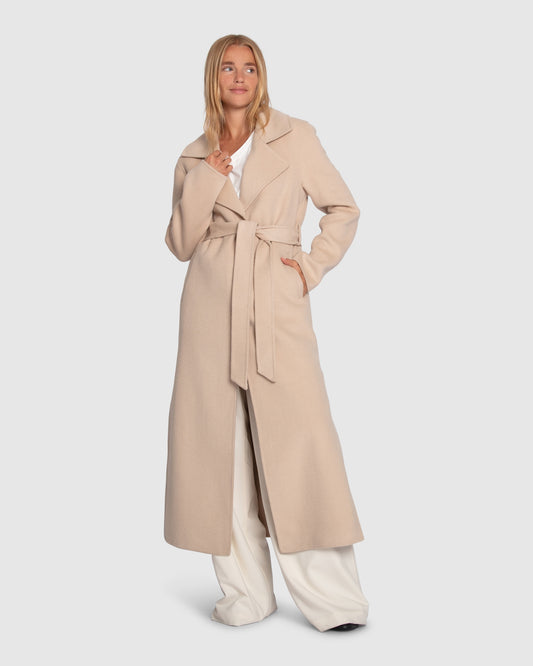 Ex-Boyfriend Maxi Coat - Pale Oat