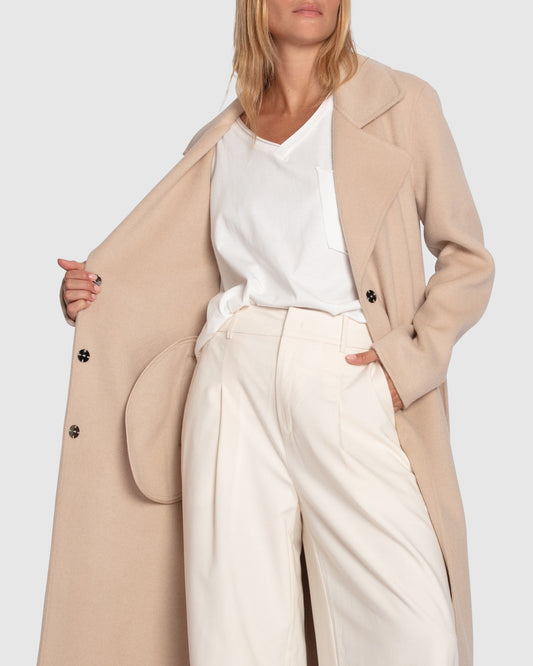 Ex-Boyfriend Maxi Coat - Pale Oat