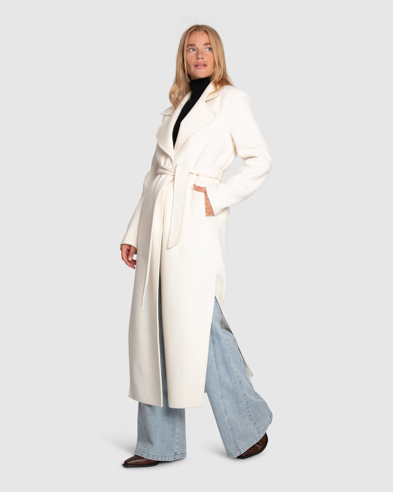 Ex-Boyfriend Wool Blend Maxi Coat - Cream – Belle & Bloom