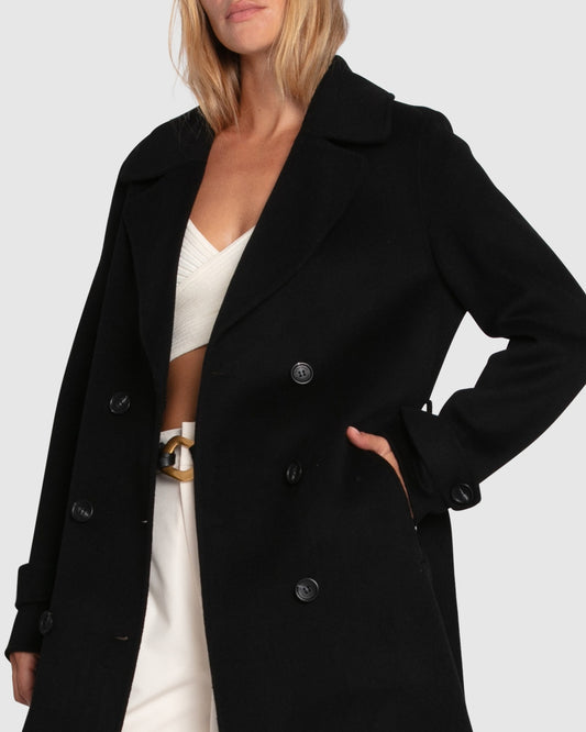 Front Runner Belted Coat - Black