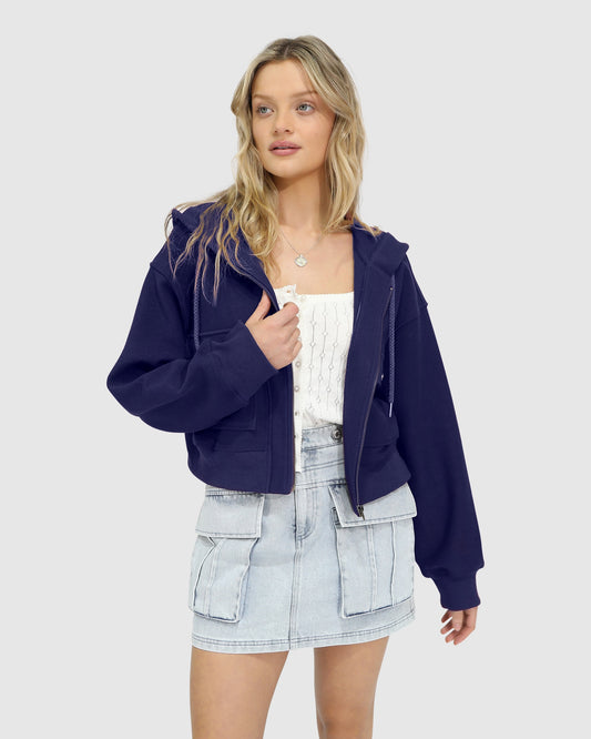 Fireside Hooded Utility Jacket - Navy