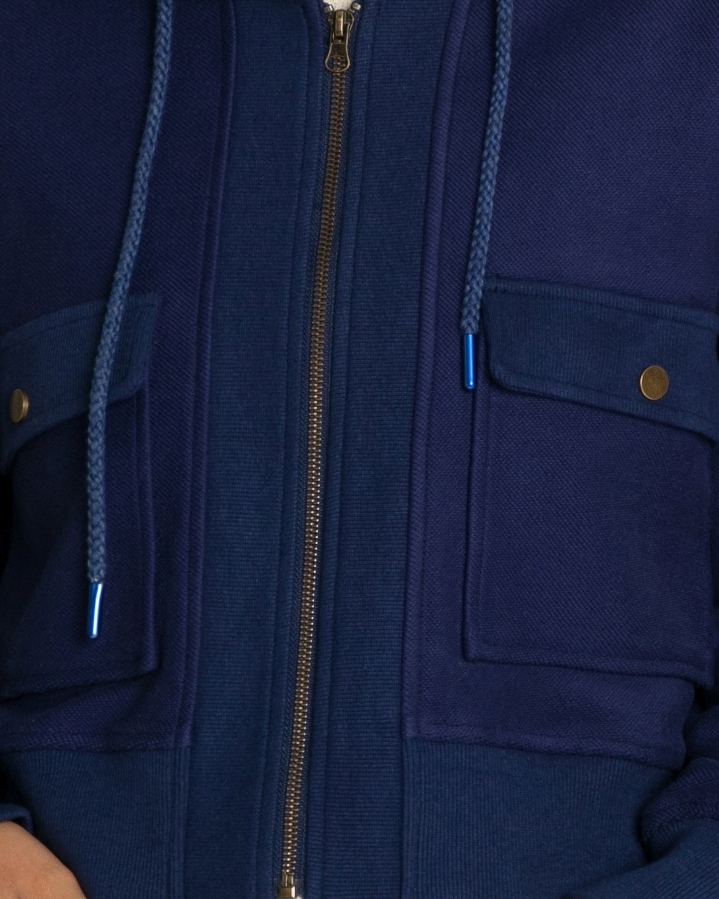 Fireside Cropped Utility Zip Jacket - Navy