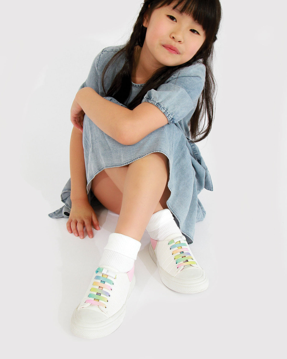 Just Little Dream Croc Leather Sneaker