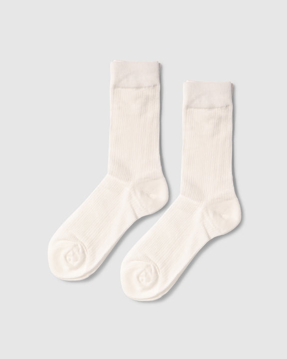 Go For It Classic Short Ribbed Socks - White
