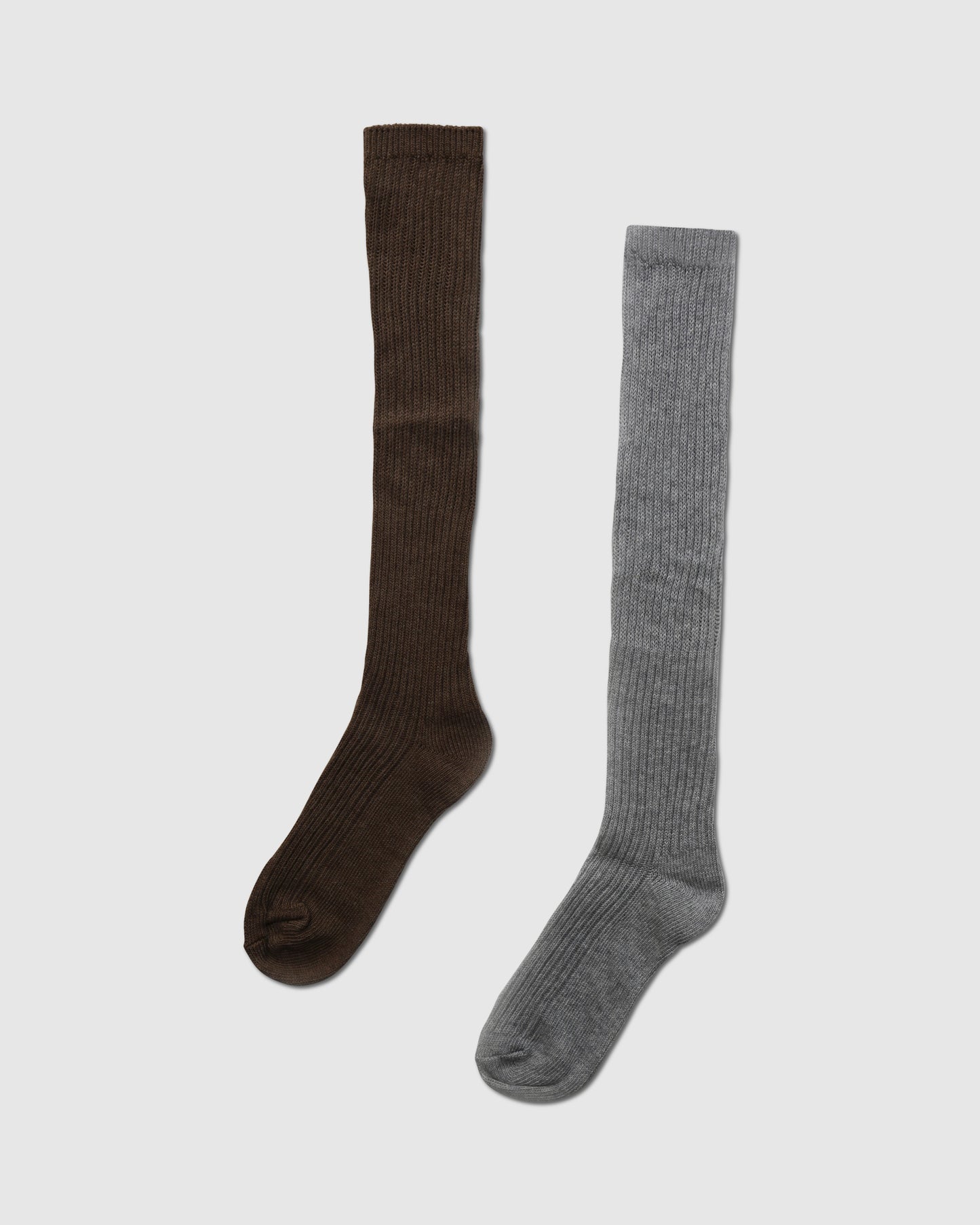 Go For It 2 Pack Socks - Brown & Grey