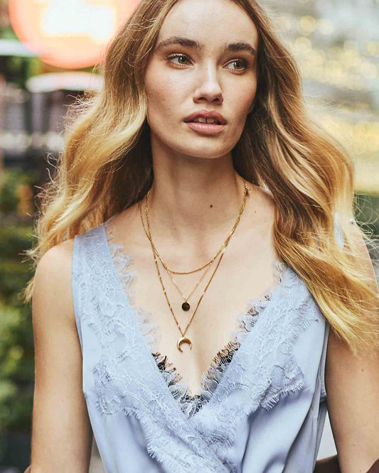 Golden Reverie Waterproof Layered Necklace - Gold